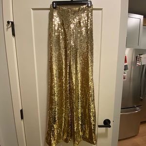 Peace + Love Gold Sequin Pants